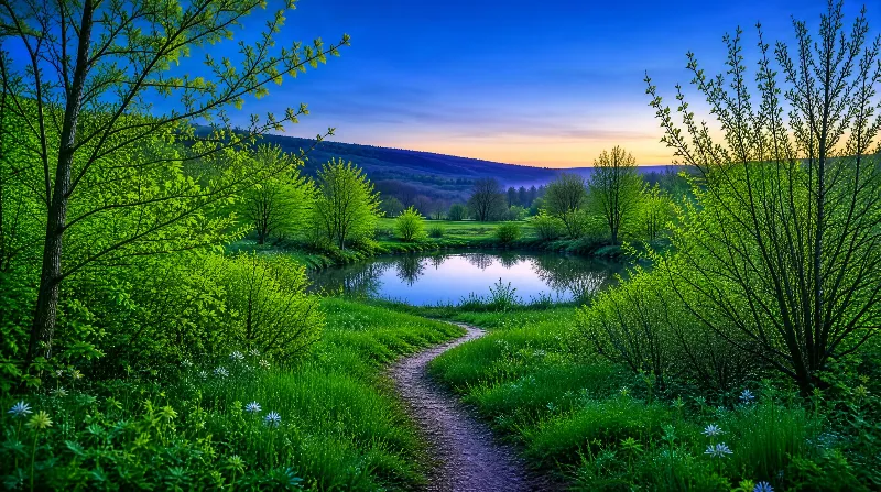 Serene Landscape at Dawn