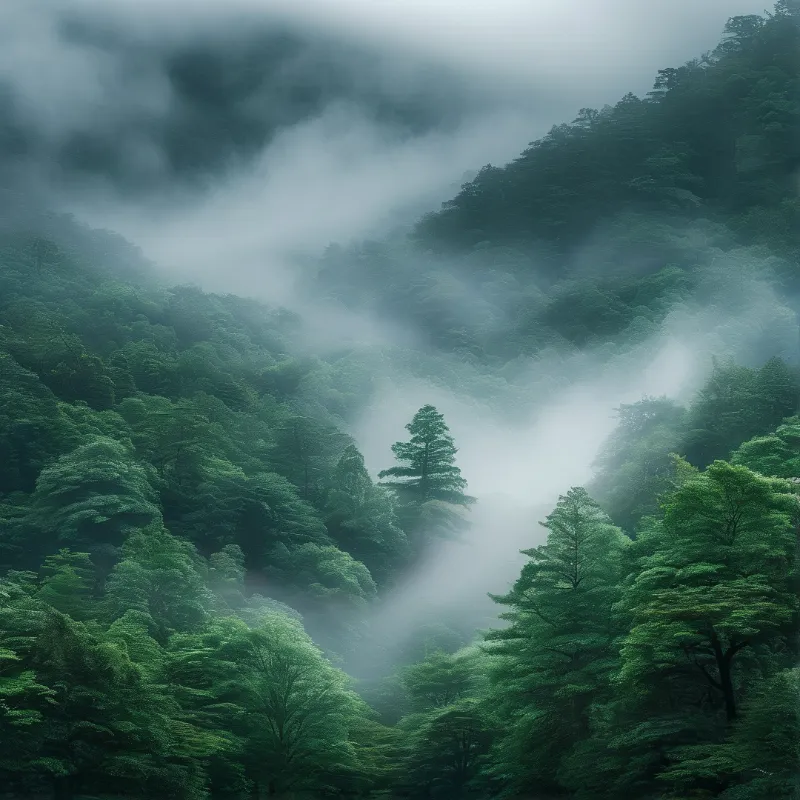 Misty Forest Landscape