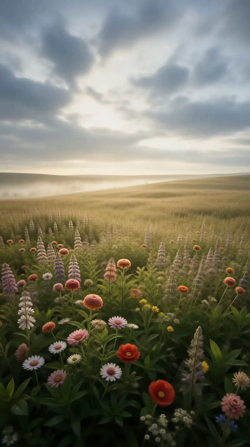 Blooming Meadow Landscape