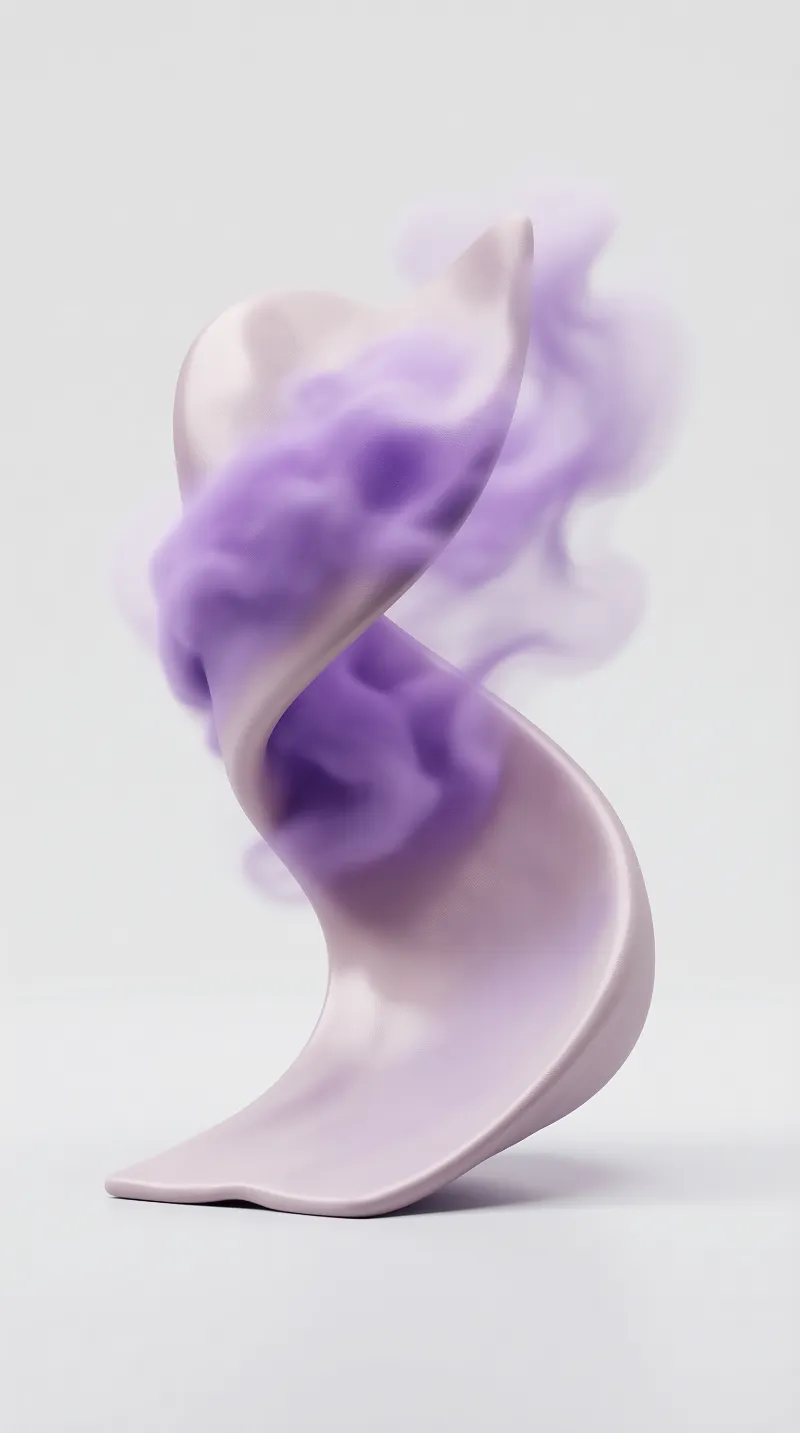 Abstract Lavender Sculpture