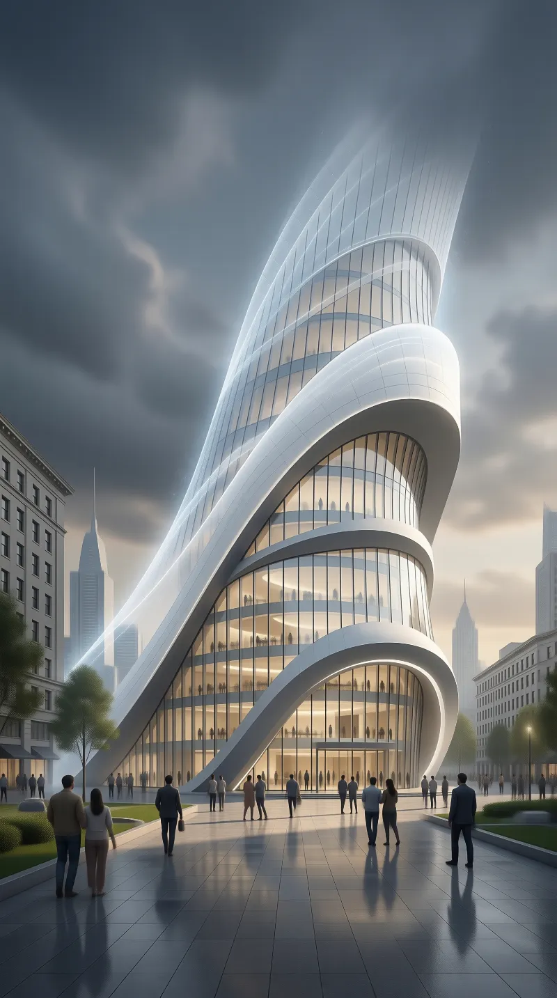 Futuristic Spiral Tower