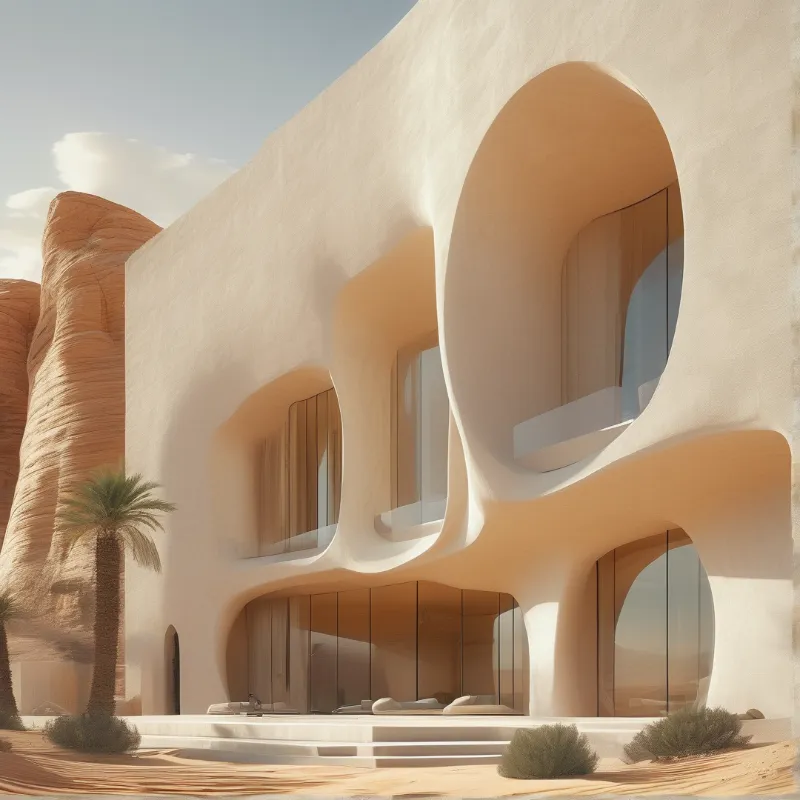Curved Desert Residence