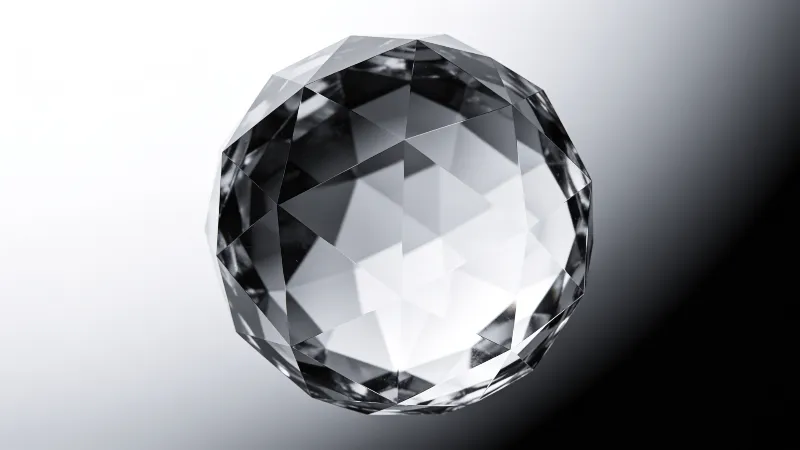 Crystal, Minimalist Geometric Sphere