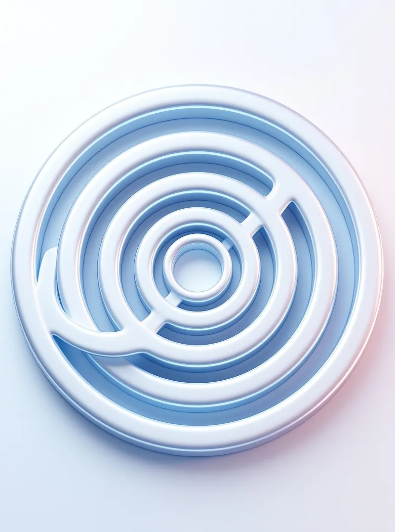 Abstract Blue Spiral Design