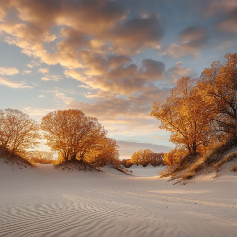 Golden Winter Landscape