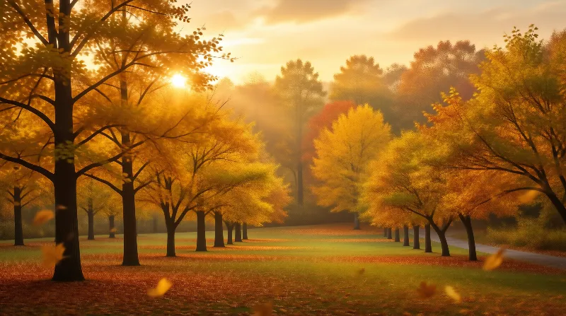 Golden Autumn Forest