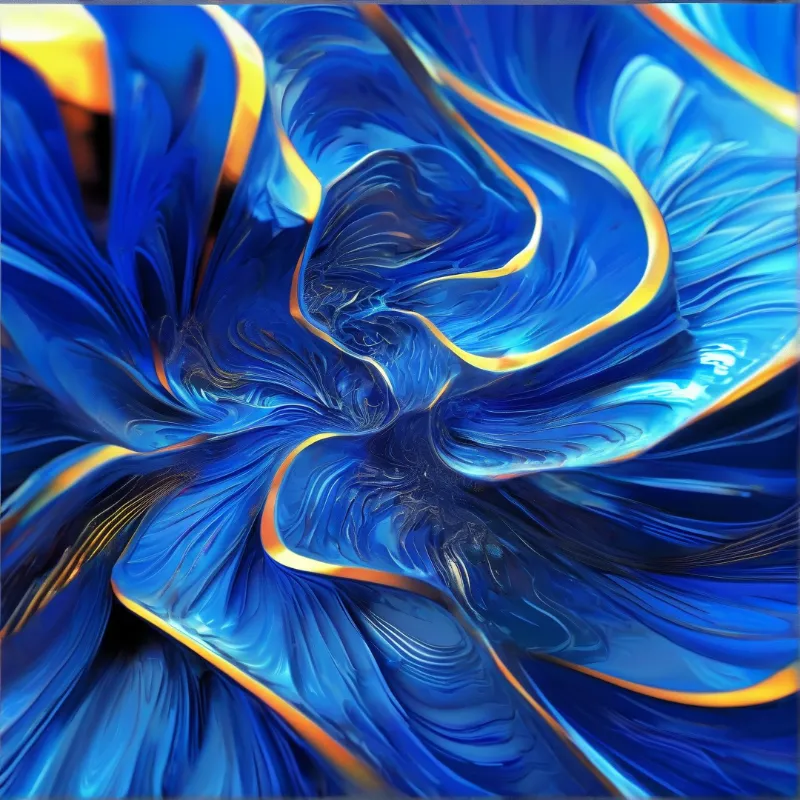 Swirling Blue Fluid