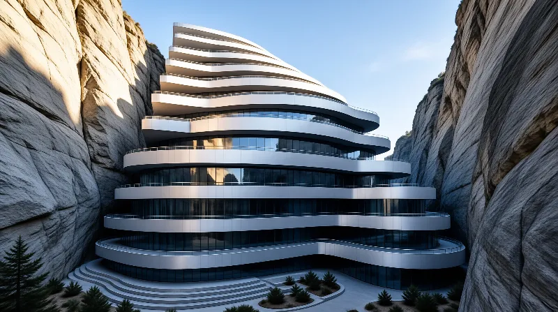 Modern Architecture in a Canyon