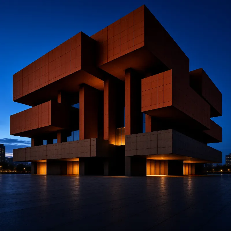 Modern Geometric Building