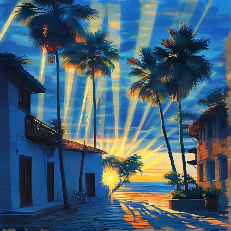Tropical Sunset Street