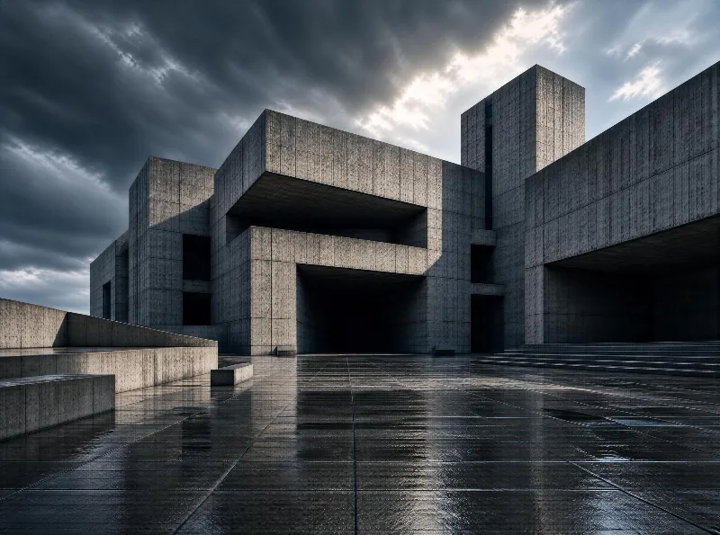 Dramatic Brutalist Building