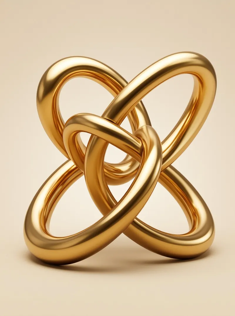 Golden Intertwined Knot