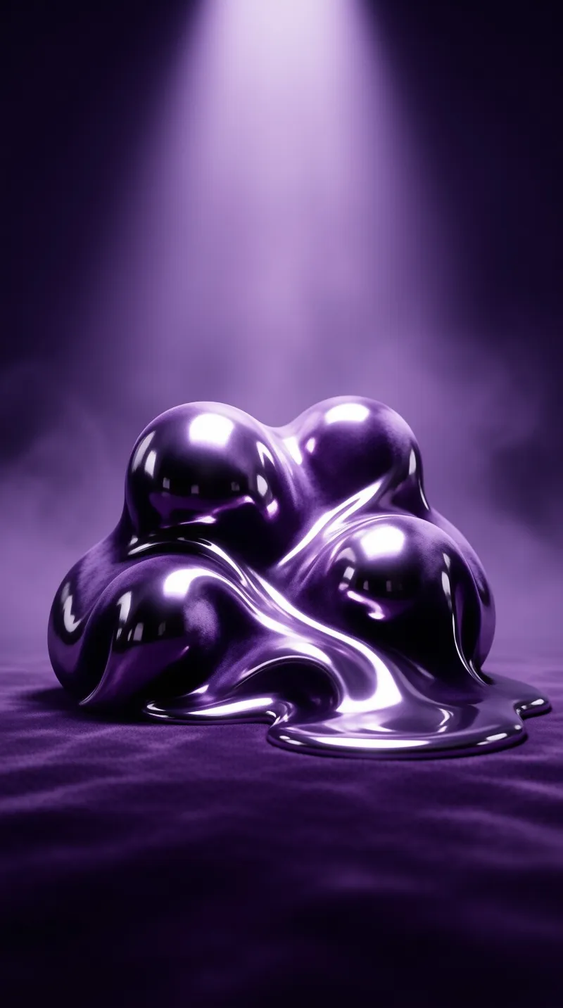Abstract Glossy Purple Blob