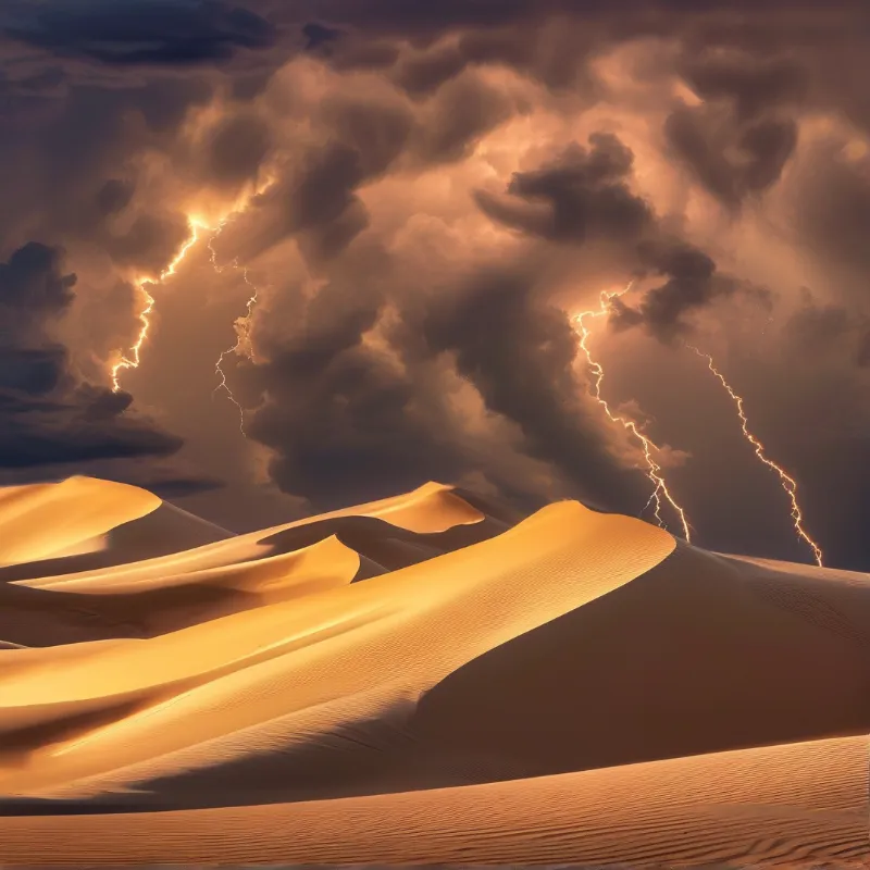 Desert Lightning Storm