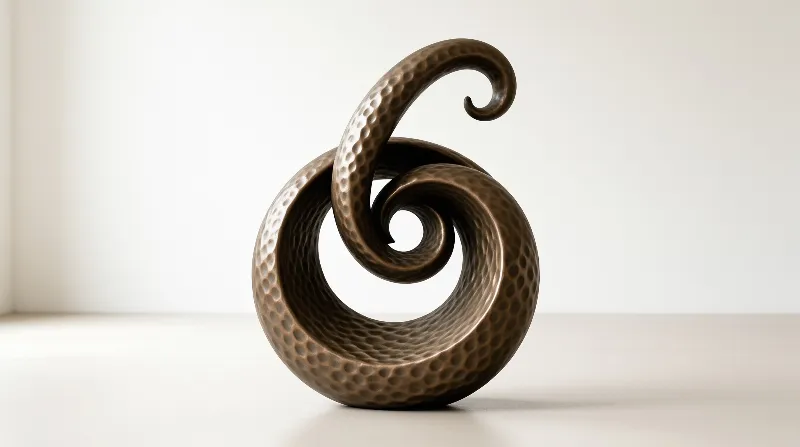 Bronze Spiral Sculpture