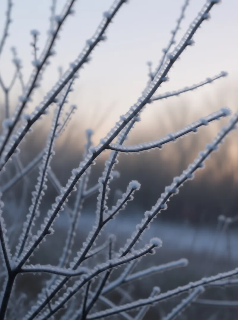 Frosted Branches at Dawn