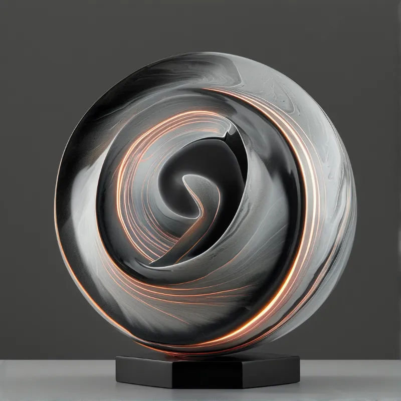 Abstract Glowing Sculpture