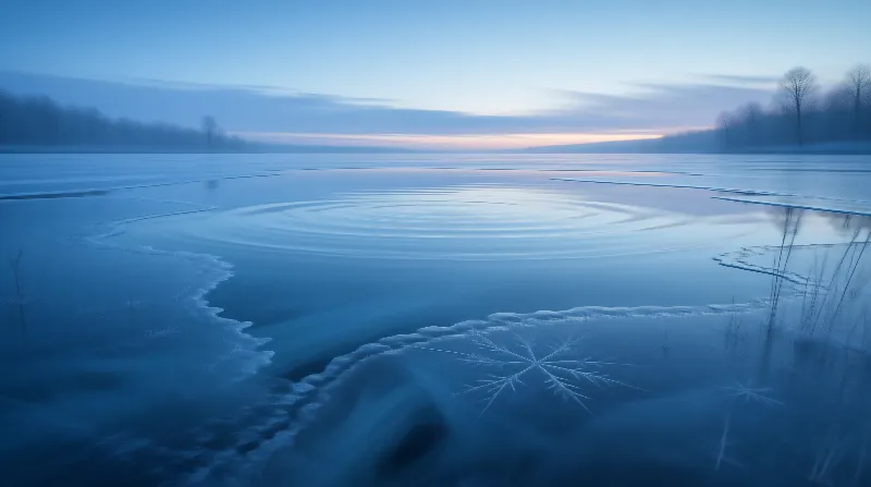 Frozen Lake Ripples