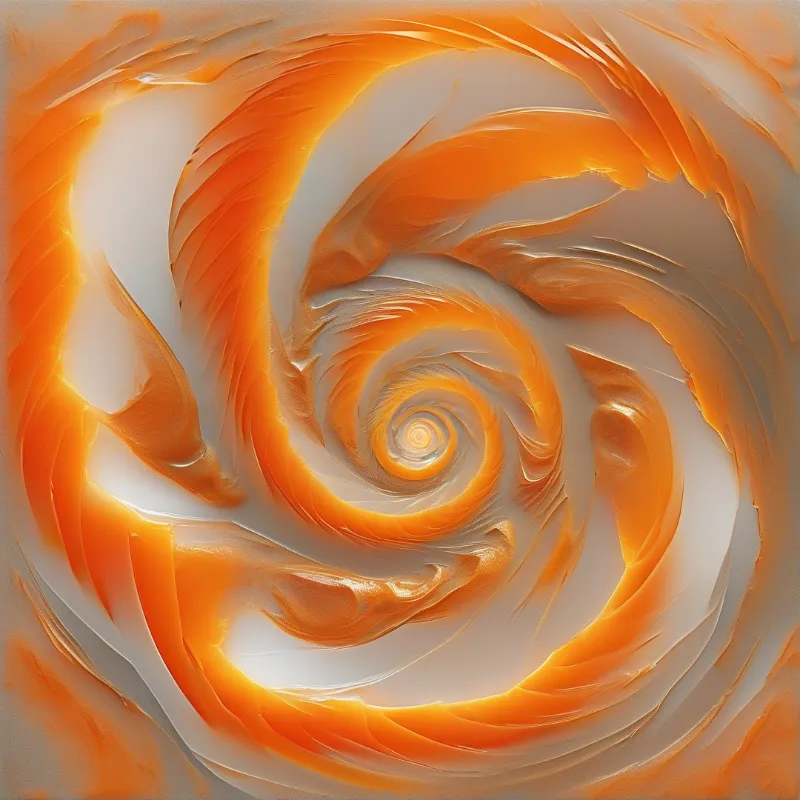 Orange Spiral Art