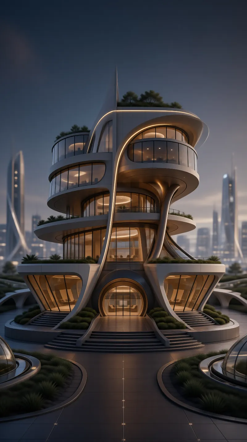 Futuristic Organic Building