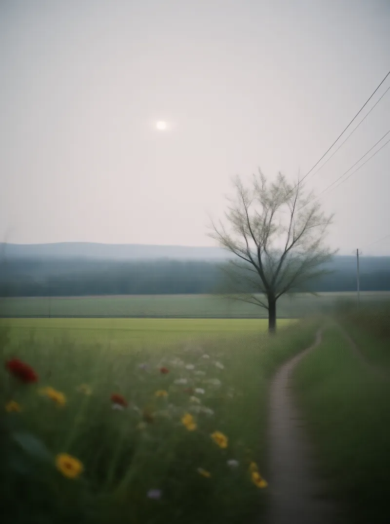 Misty Country Path