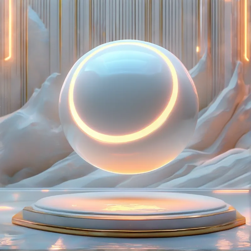 Pearl Floating Orb — Elegant Study