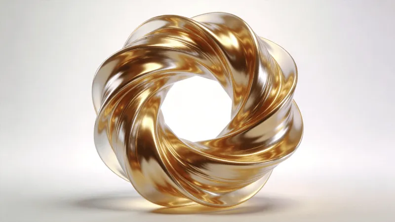 Liquid gold Twisted torus — Ethereal Study