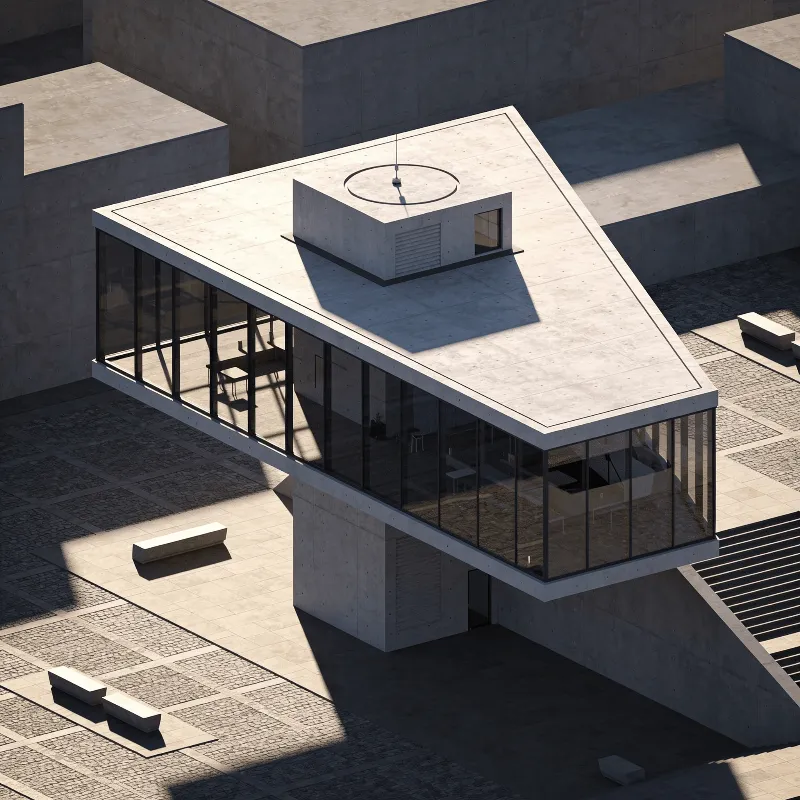 Observatory with Floating Cantilever — Urban Plaza