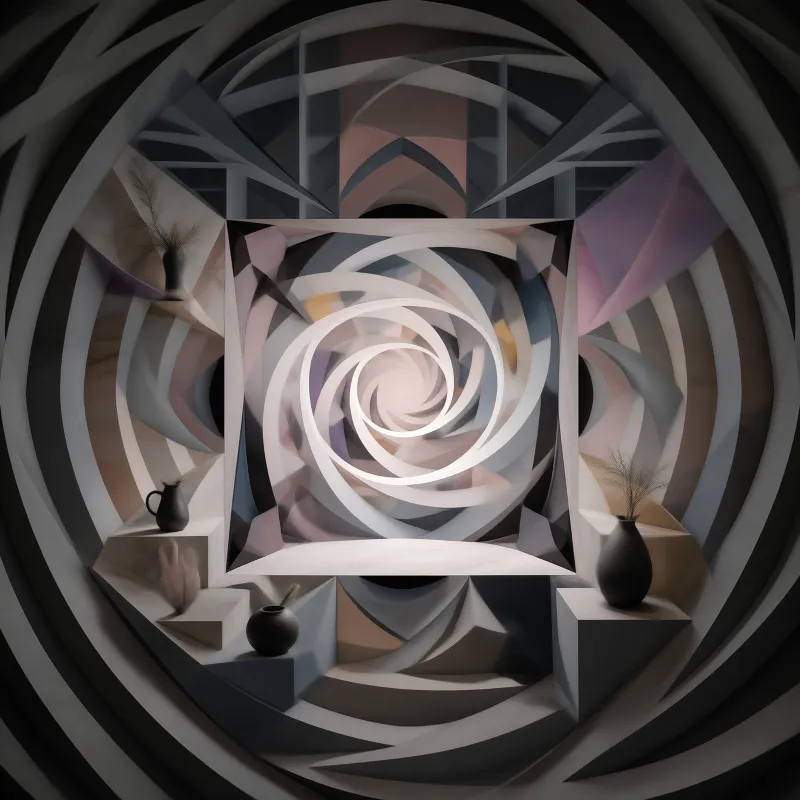Concentric Ribbon Vortex — Abstract Study