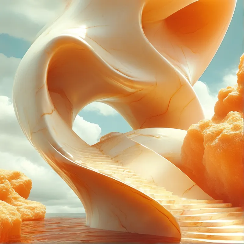 Flowing Marble Architecture