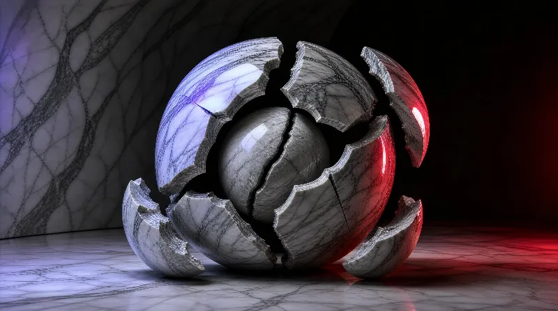 Cracked Marble Sphere