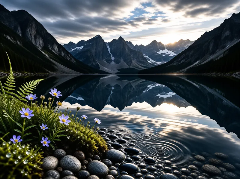 Mountain Lake Reflection