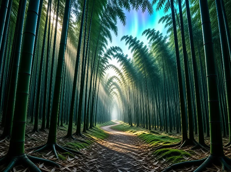 Mystical Bamboo Forest Path