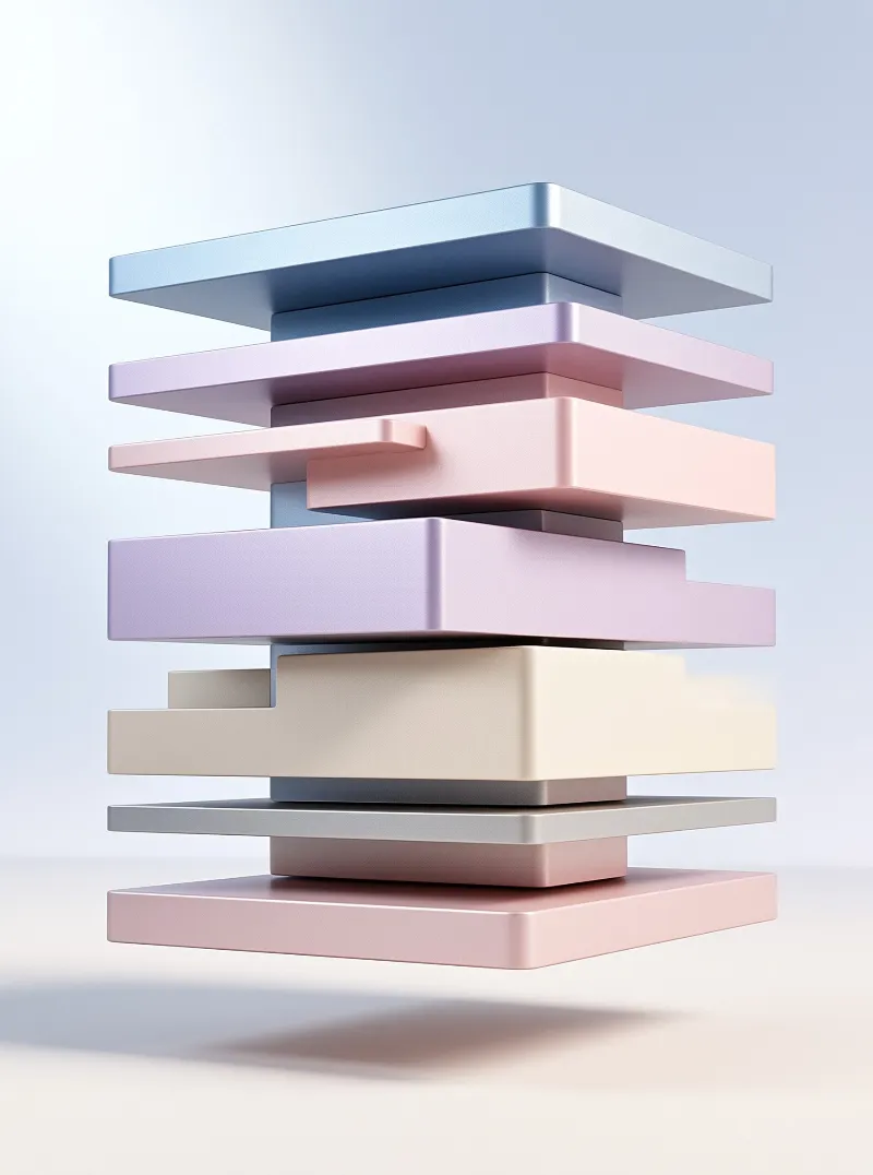 Pastel Geometric Stack