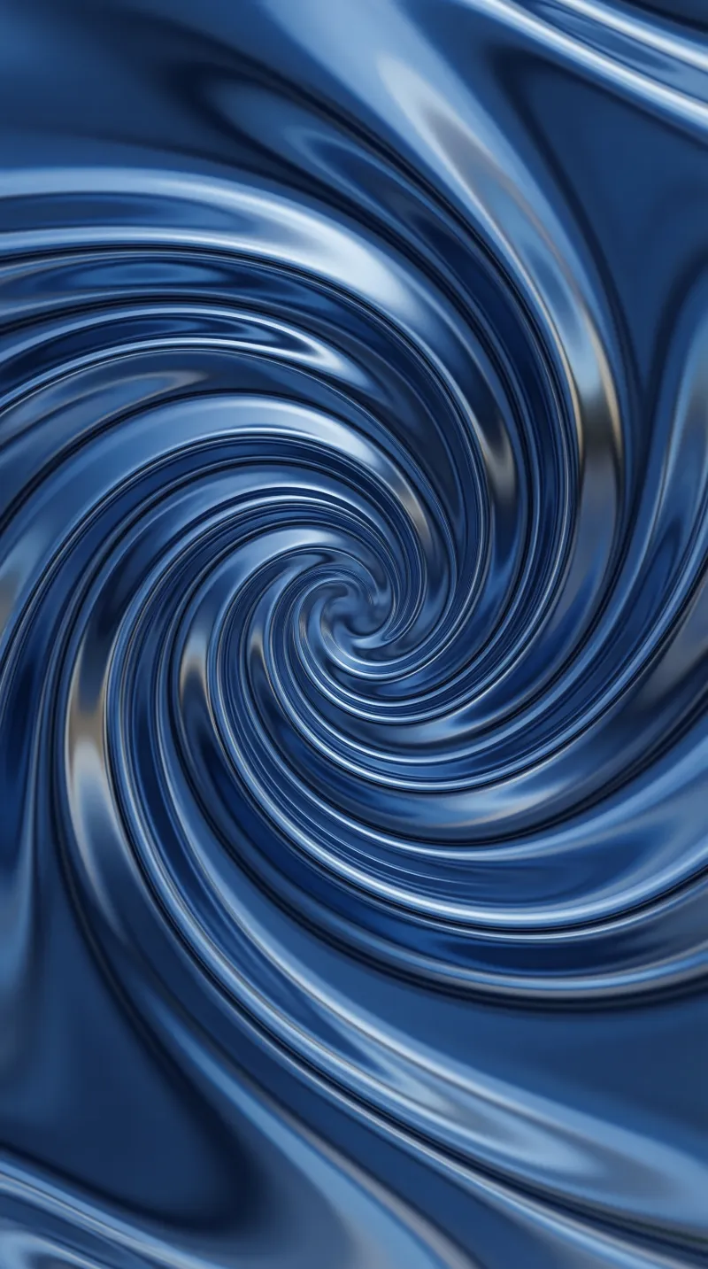 Abstract Blue Liquid Swirl