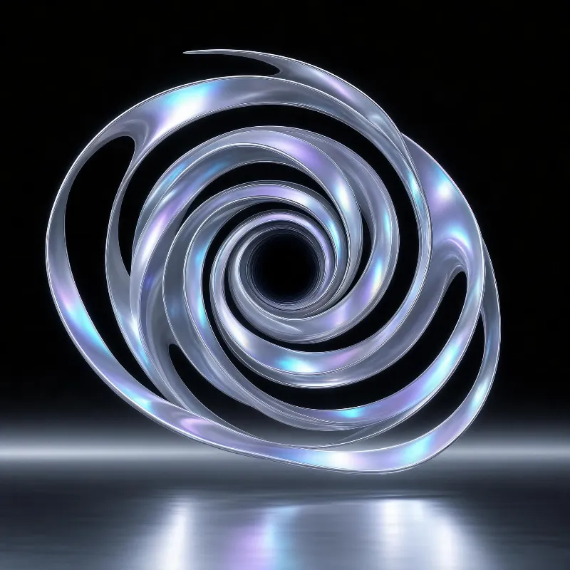 Iridescent Spiral Sculpture