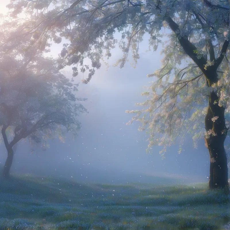 Misty Morning Forest