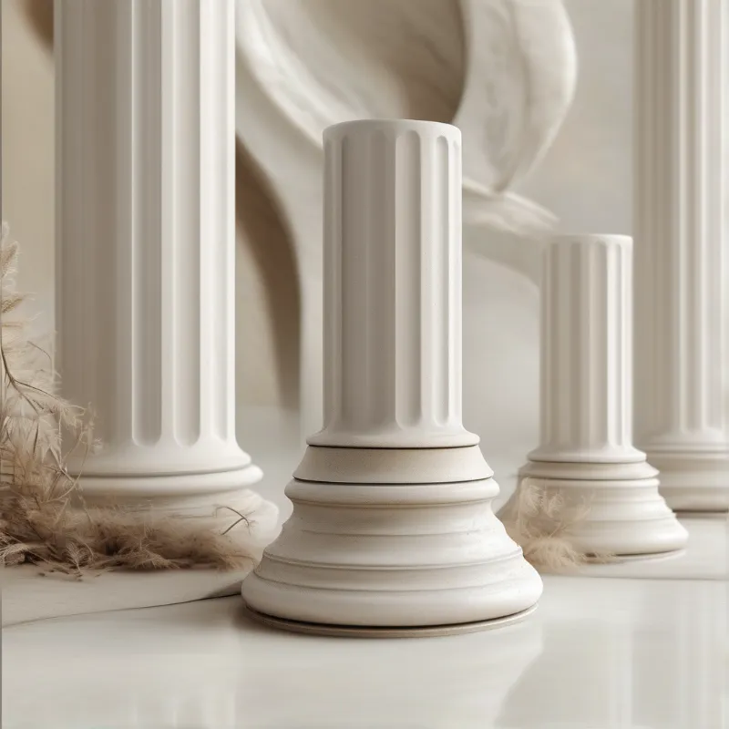 Minimalist White Columns