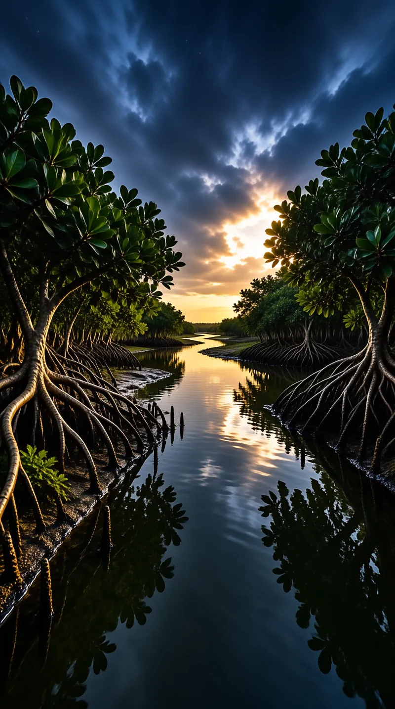 Mangrove River Sunset