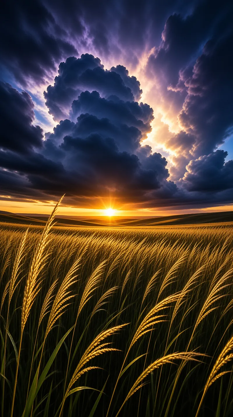 Golden Wheat Field Sunset