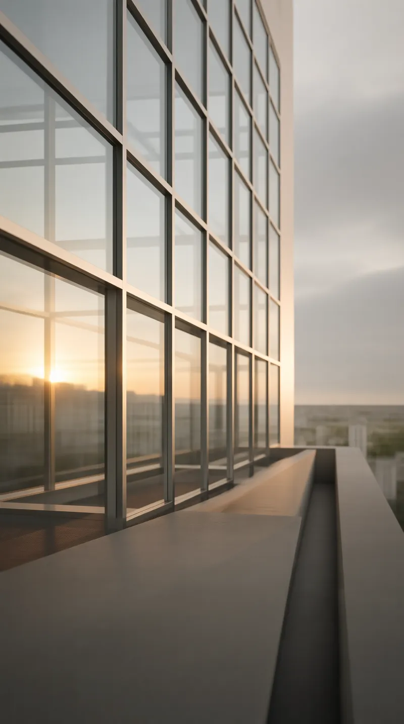 Glass Facade at Golden Hour