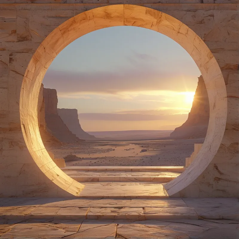 Circular Arch Desert Sunset