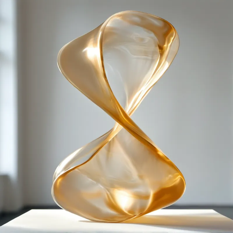 Golden Twisted Sculpture