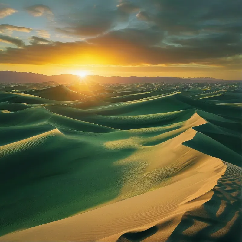 Dune Sea at Sunset Landscape