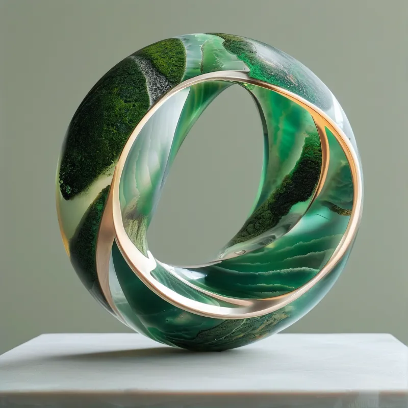 Twisted Green Sculpture