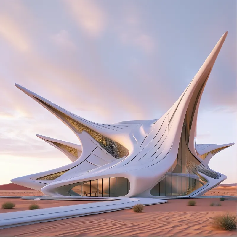 Futuristic Organic Desert Villa