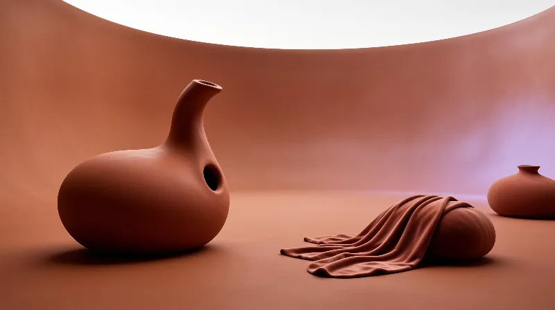 Terracotta Vase Studio Still Life