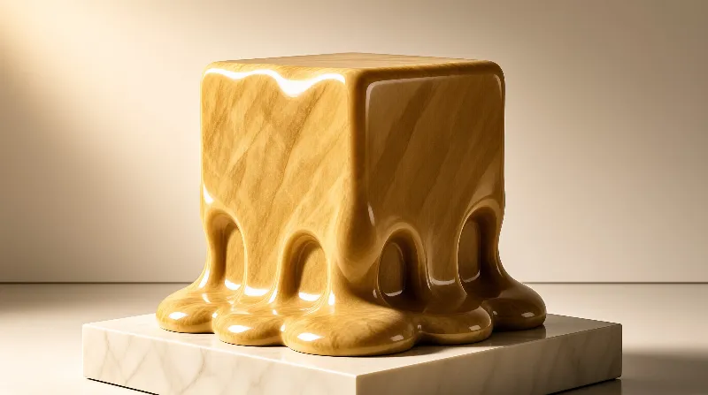 Melting Golden Cube