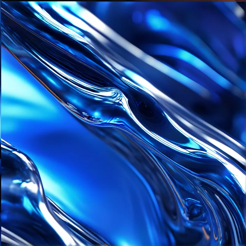 Abstract Blue Liquid Flow