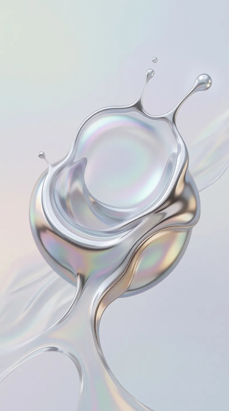 Iridescent Liquid Splash